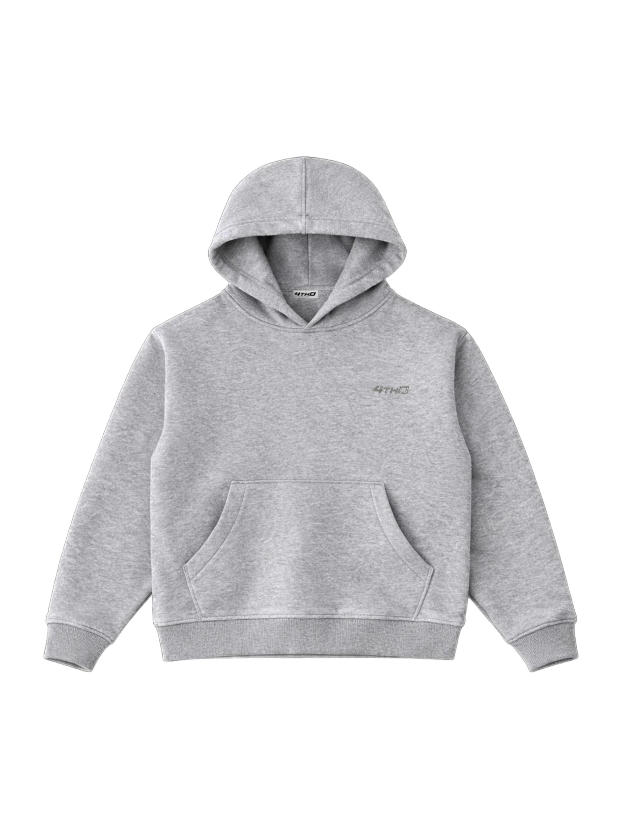4thD Sweatshirt 'Hoodie - Grey Melange' in Grijs: voorkant