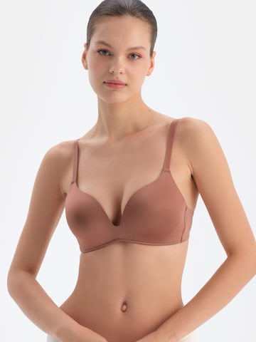 Dagi Push-up BH i brun: forside