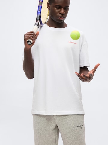 BJÖRN BORG - Tapered Calças de desporto 'ESSENTIAL 1' em cinzento