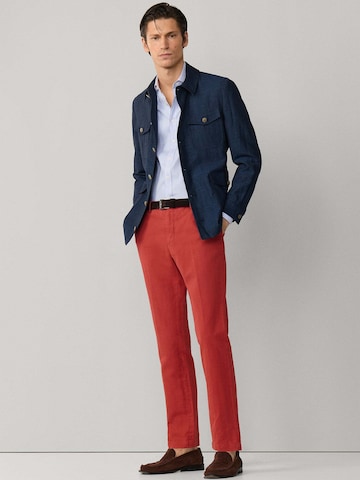 Hackett London Slim fit Trousers with creases in Red