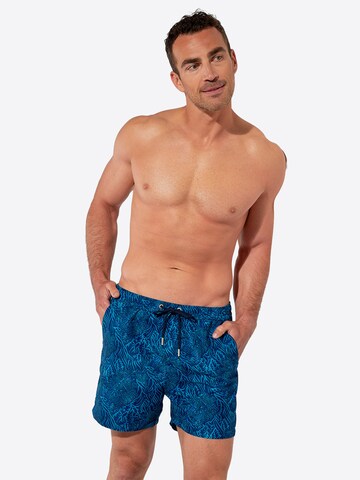 HOM Swimming shorts ' Beach Boxer Panarea ' in Blue: front