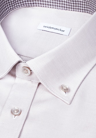 SEIDENSTICKER Regular fit Button Up Shirt 'Smart Essentials' in Beige