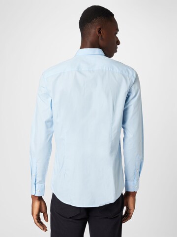 JACK & JONES Slim fit Button Up Shirt 'JOE' in Blue