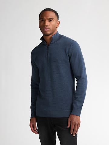 Pull-over Petrol Industries en bleu : devant