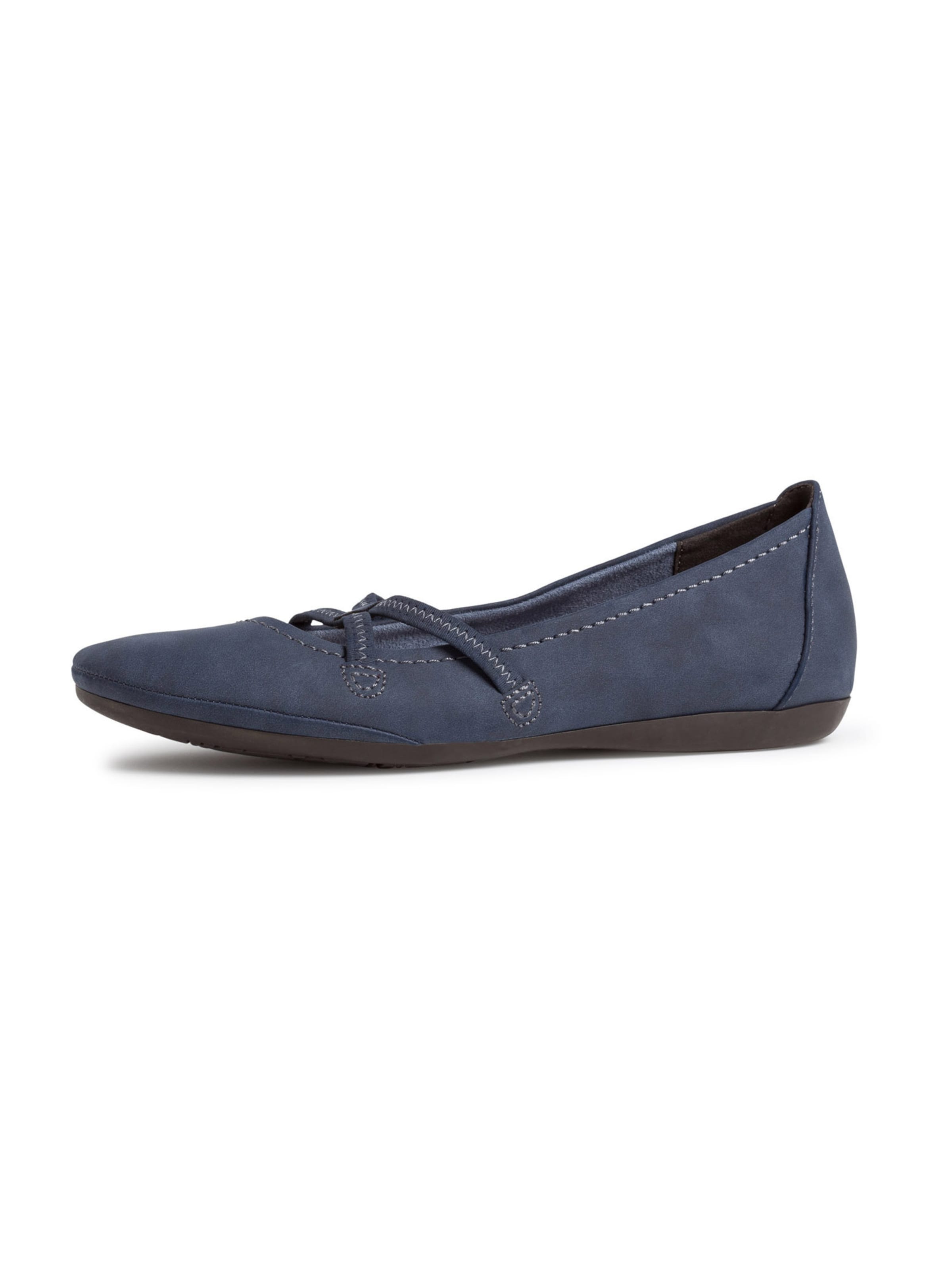 Tamaris - Bailarinas con hebilla en azul: frente