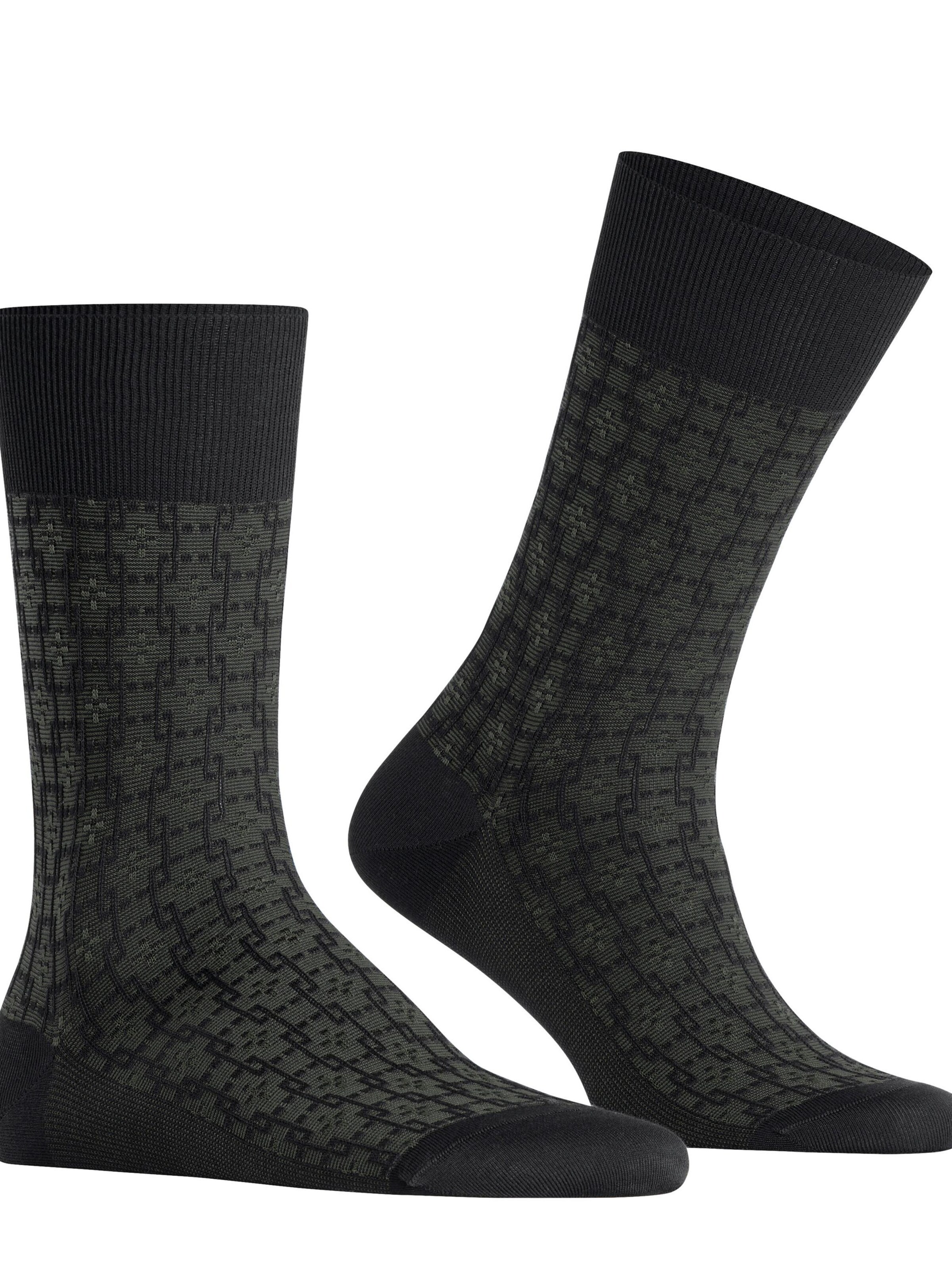 FALKE Socks 'Artwork Tie' in Black