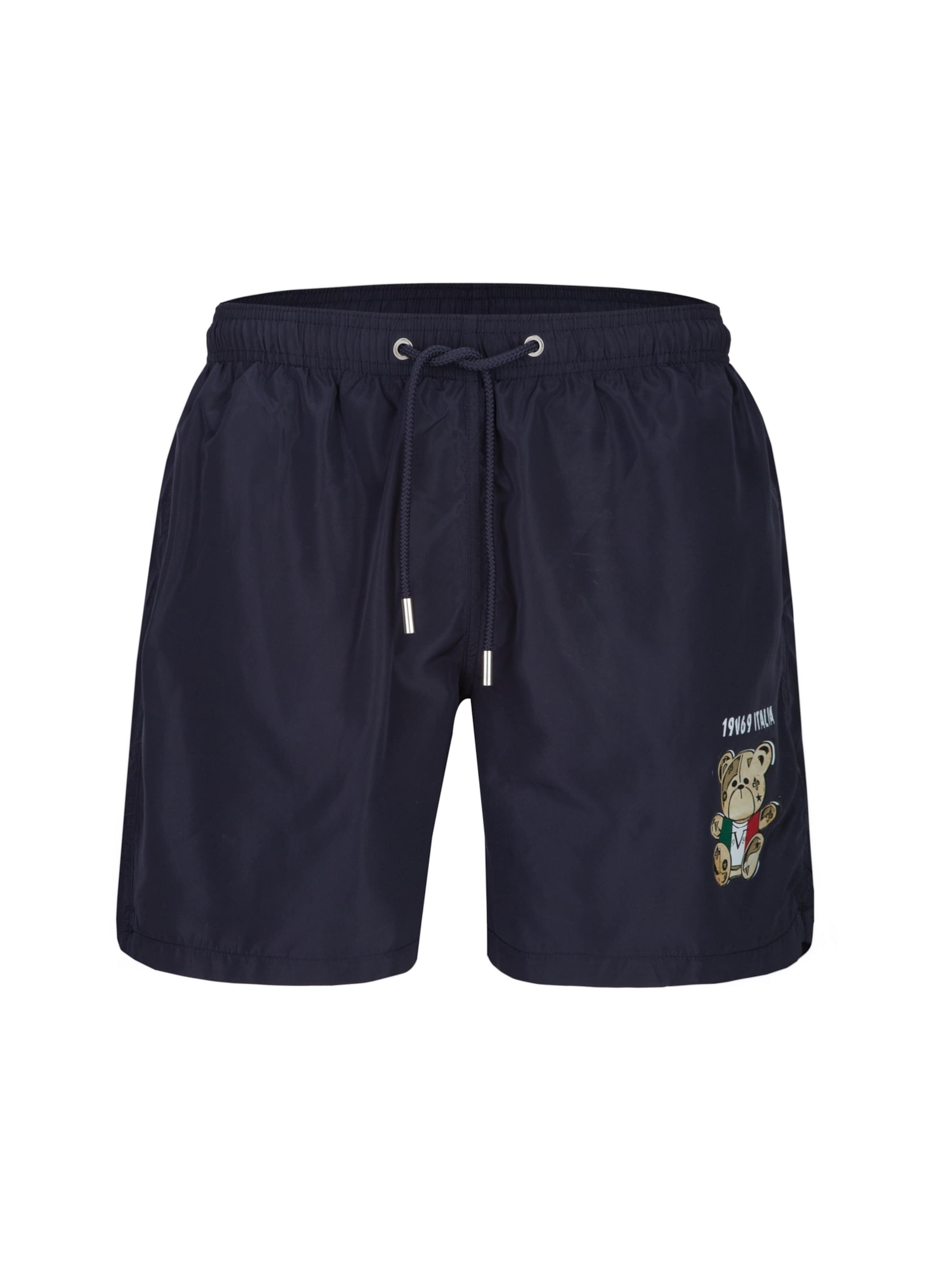 19V69 ITALIA Zwemshorts 'Siro Italian Teddy' in Blauw: voorkant