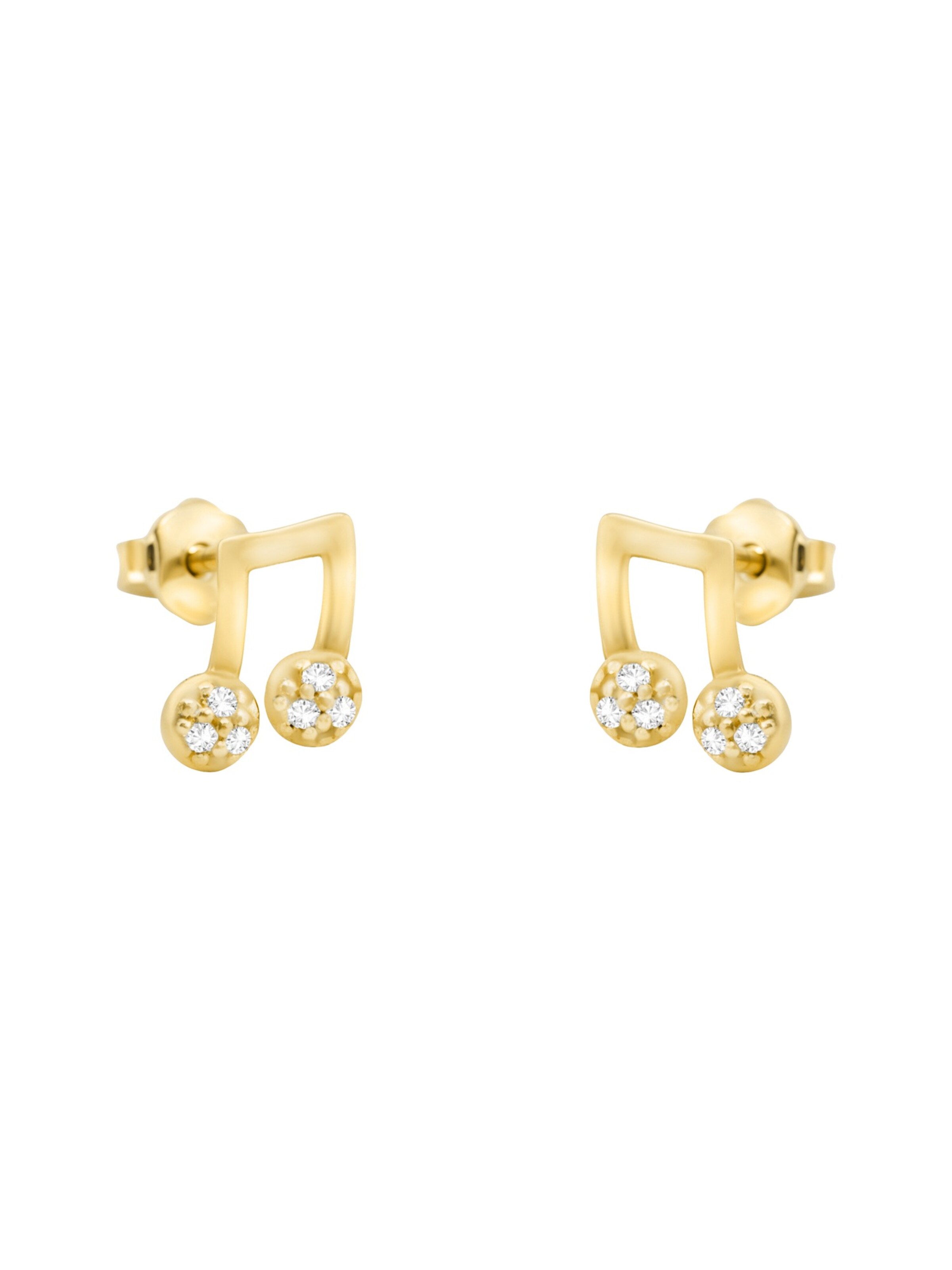 Sofia Milani Ohrringe 'Eight Note Music'‌‌‌‌ in Gold: Vorderseite