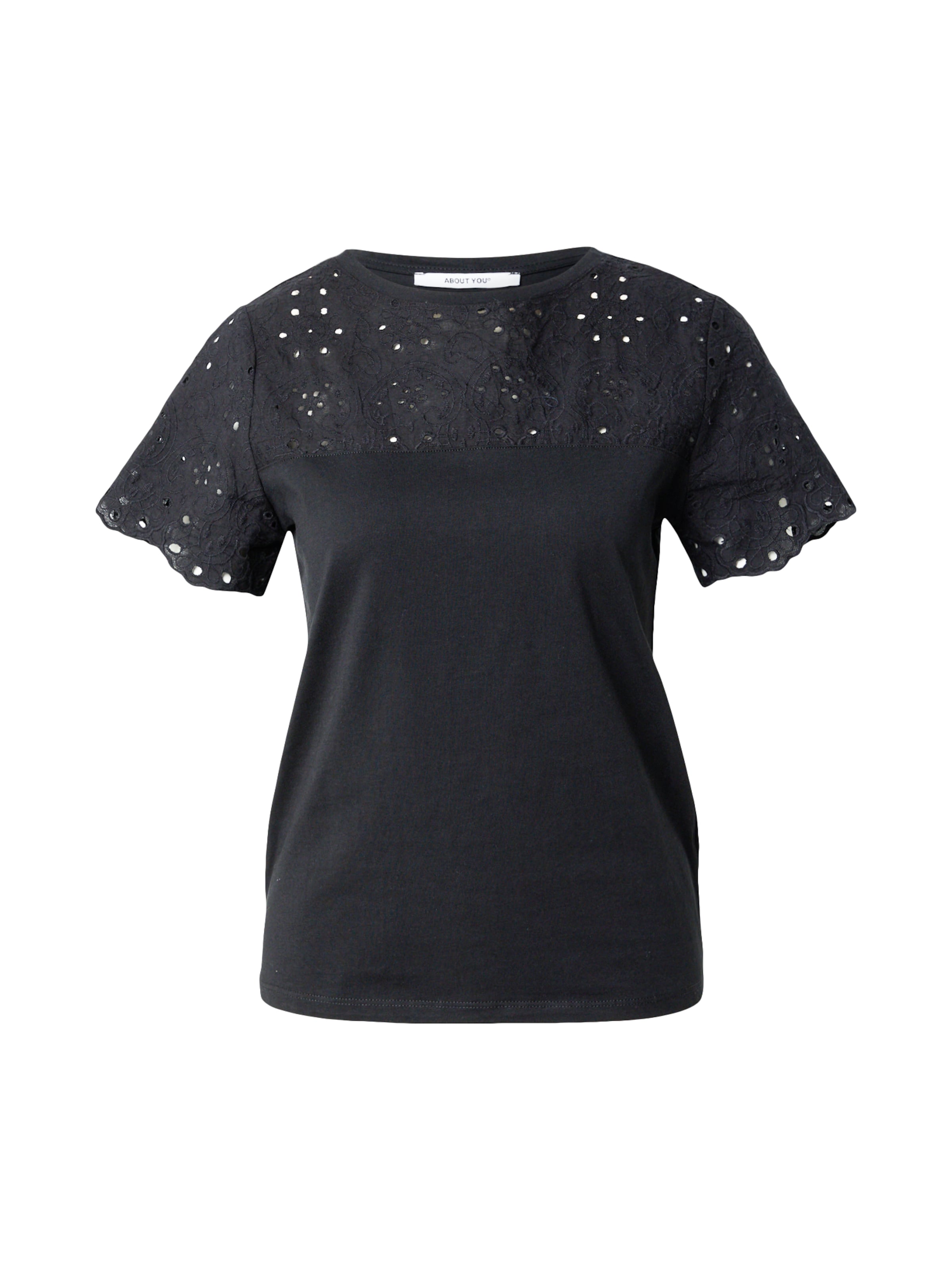 Tricou &#x27;Caro&#x27; de la ABOUT YOU pe negru: față