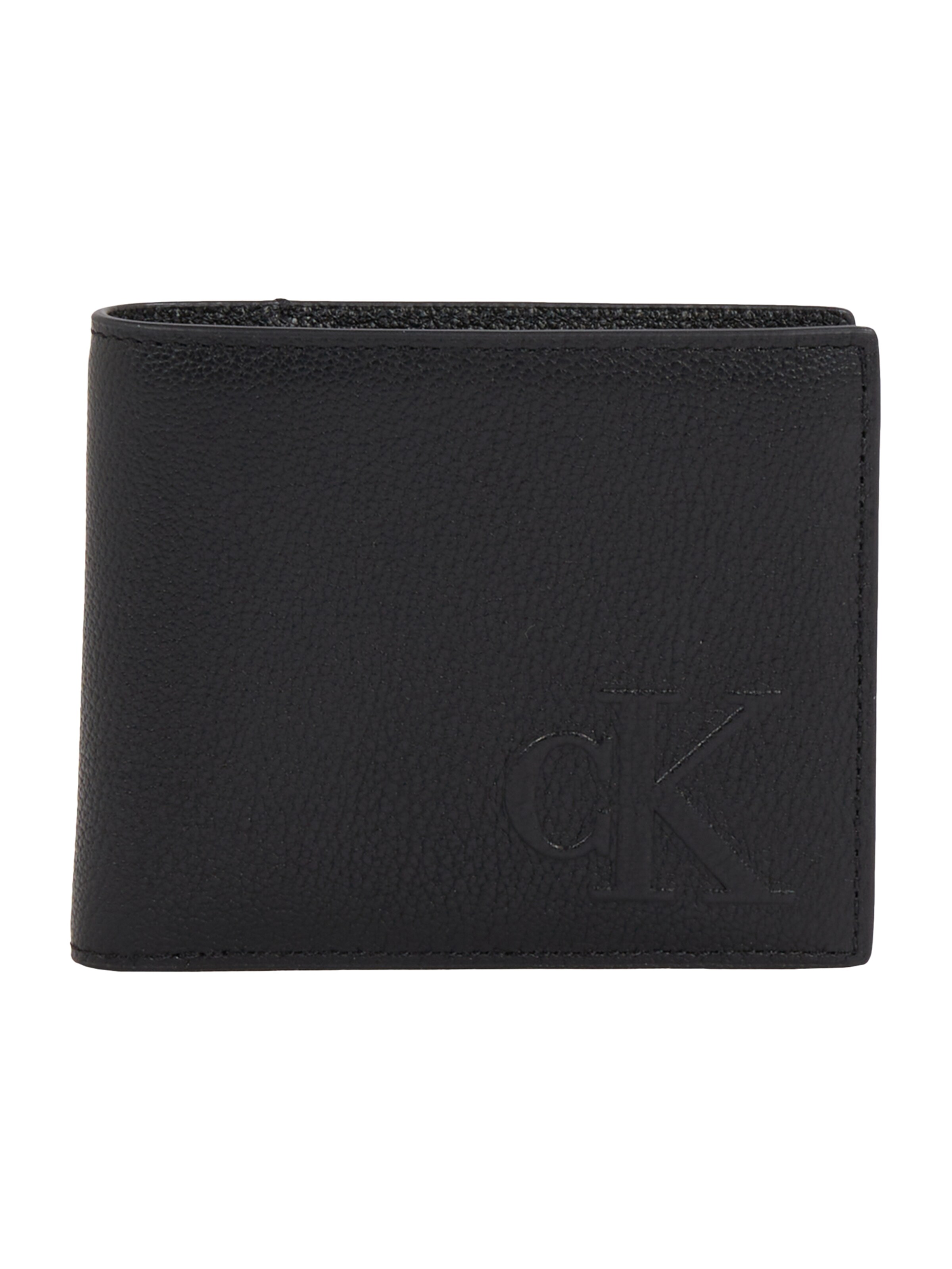 Portamonete 'IMPRESSION' di Calvin Klein in nero: frontale