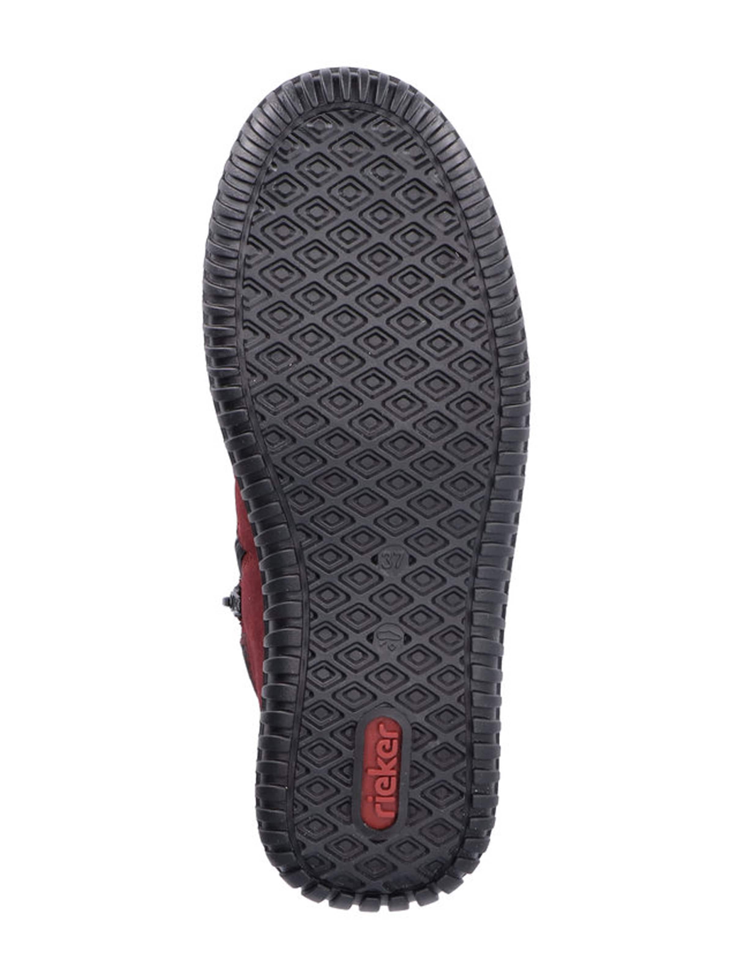 Rieker Ниски ботуши с връзки в червено