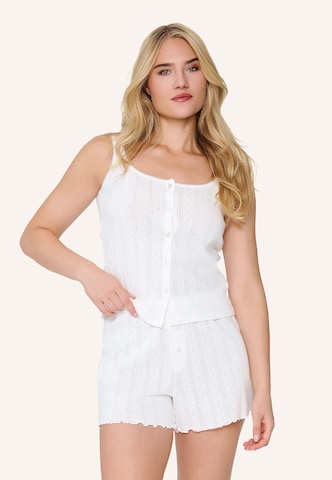 Pigiama di LingaDore in bianco: frontale