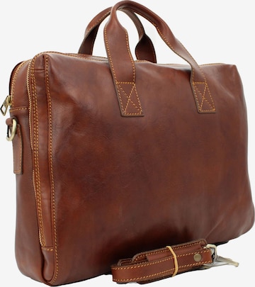 bupell Aktenkoffer 'Ortensio' in Braun: Vorderseite