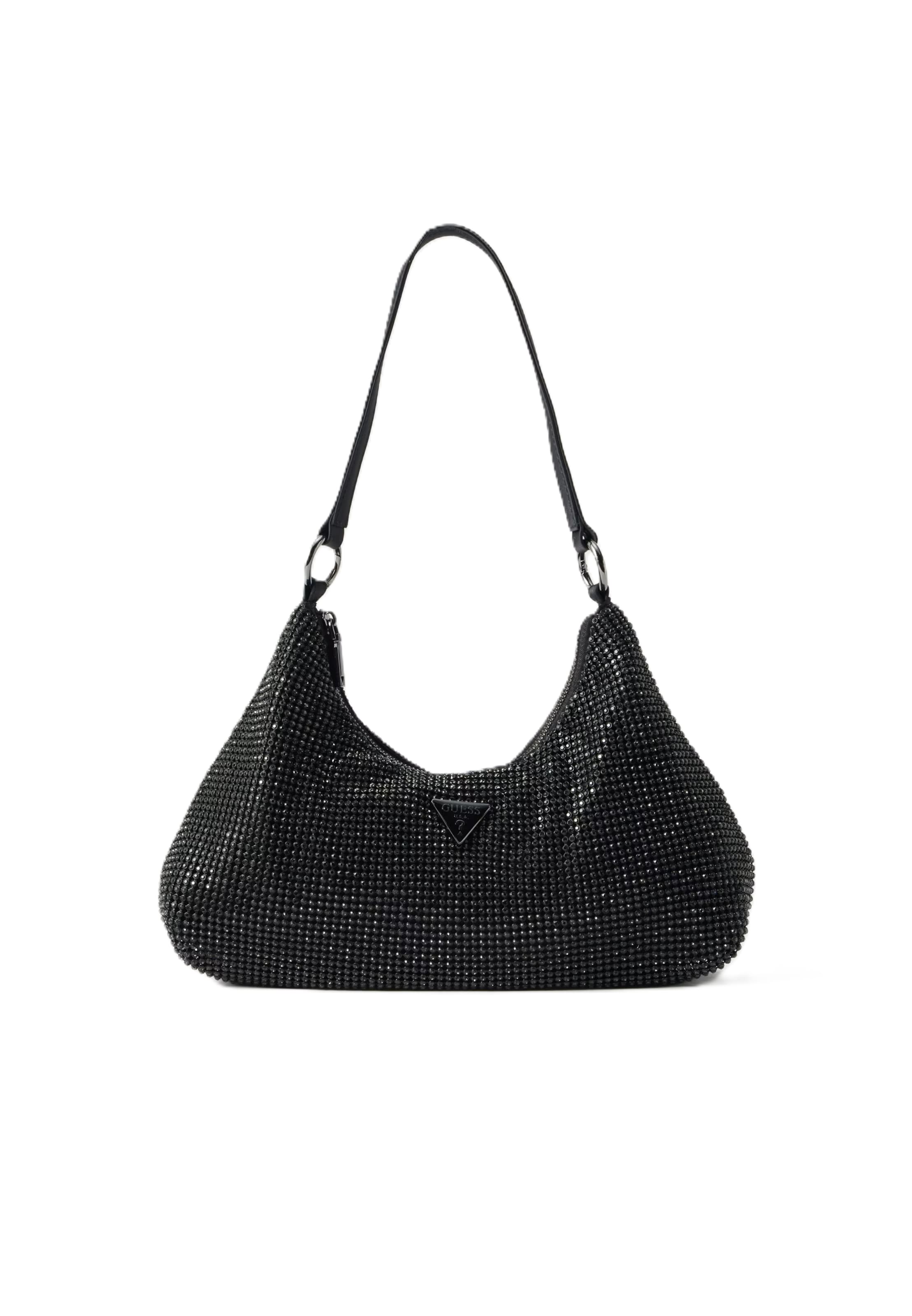 GUESS - Bolso de hombro en negro: frente
