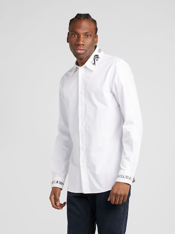 Versace Jeans Couture Regular fit Button Up Shirt in White: front