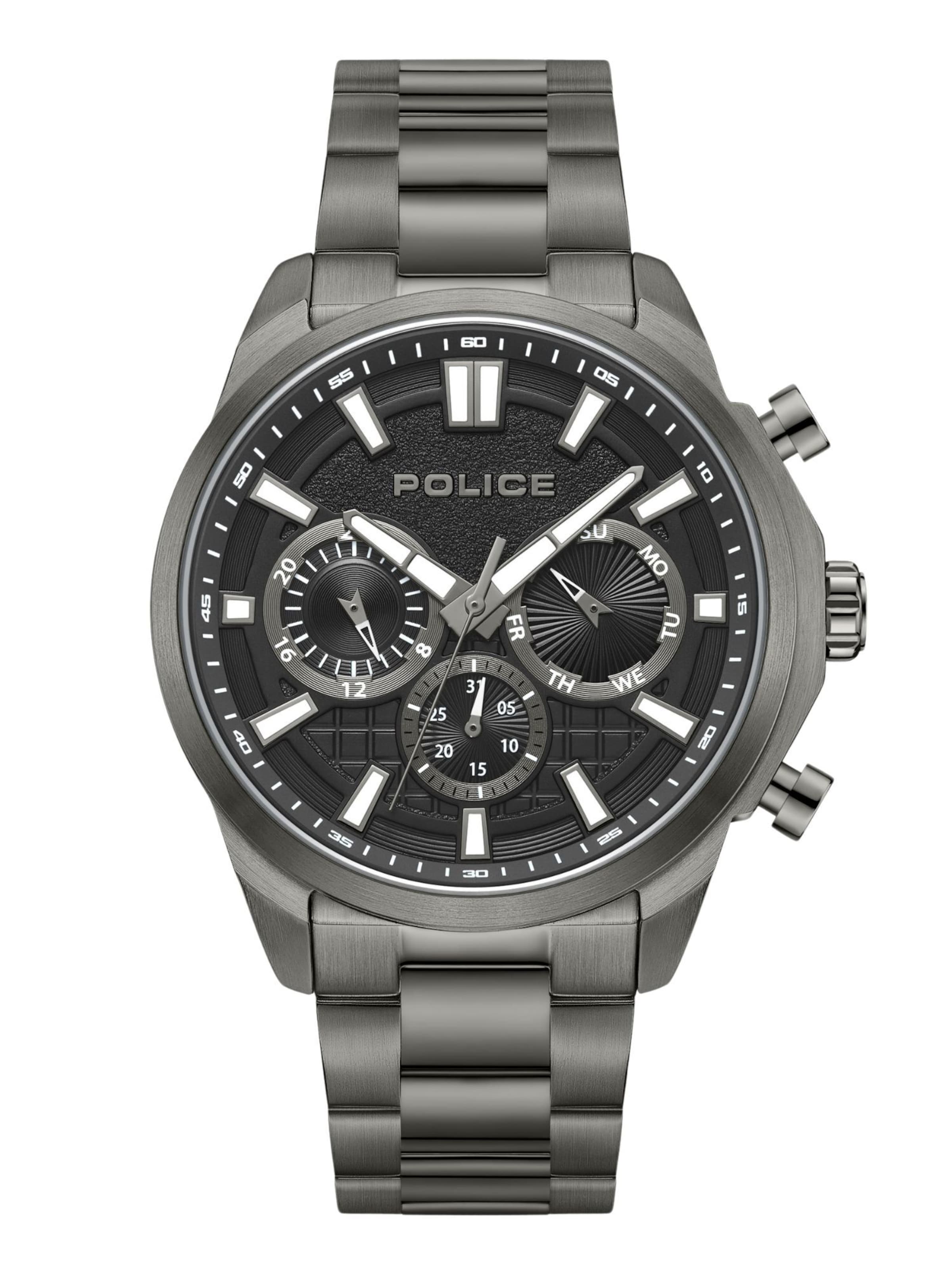 POLICE Analoguhr 'Rangy' in Grau: Vorderseite