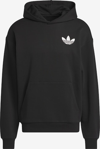 Felpa 'World Wide Hoops' di ADIDAS ORIGINALS in nero: frontale