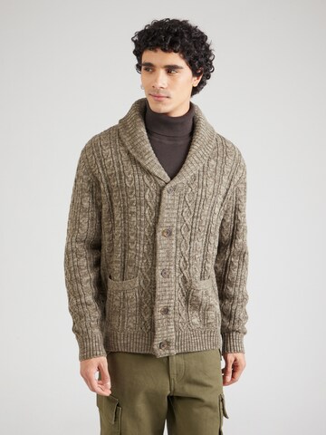 INDICODE JEANS Gebreid vest 'Ilterly' in Groen: voorkant