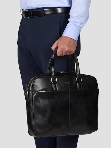Howard London Aktenkoffer 'Howard Carter Bag Black' in Zwart