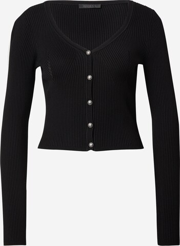GUESS Плетена жилетка 'LUCILLE' в черно: отпред