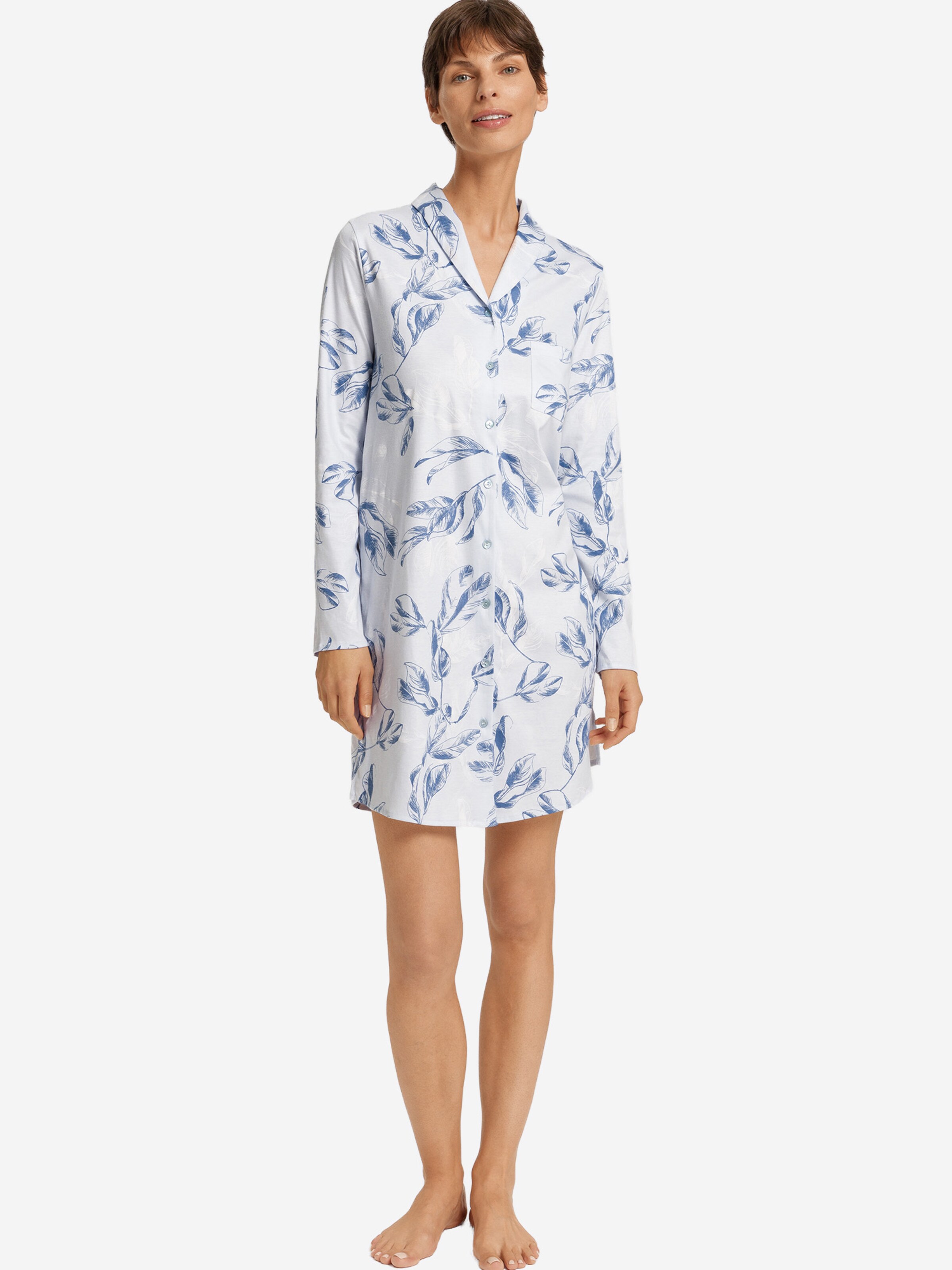 Hanro - Camisola de pijama ' Loungy Nights ' em azul