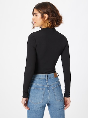 River Island Shirt Bodysuit in Black