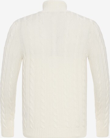 Felix Hardy Knit Cardigan in White