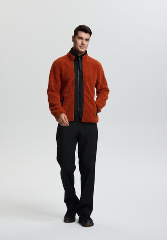 LUHTA Athletic Fleece Jacket in Orange: front