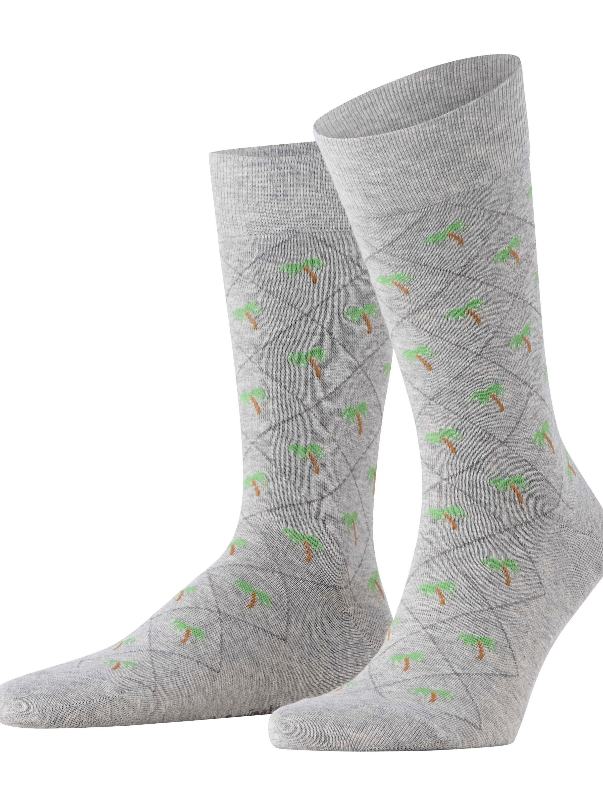 BURLINGTON Socken 'Palm Tree'‌‌ in Grau: Vorderseite
