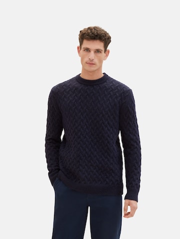 Pull-over TOM TAILOR en bleu : devant