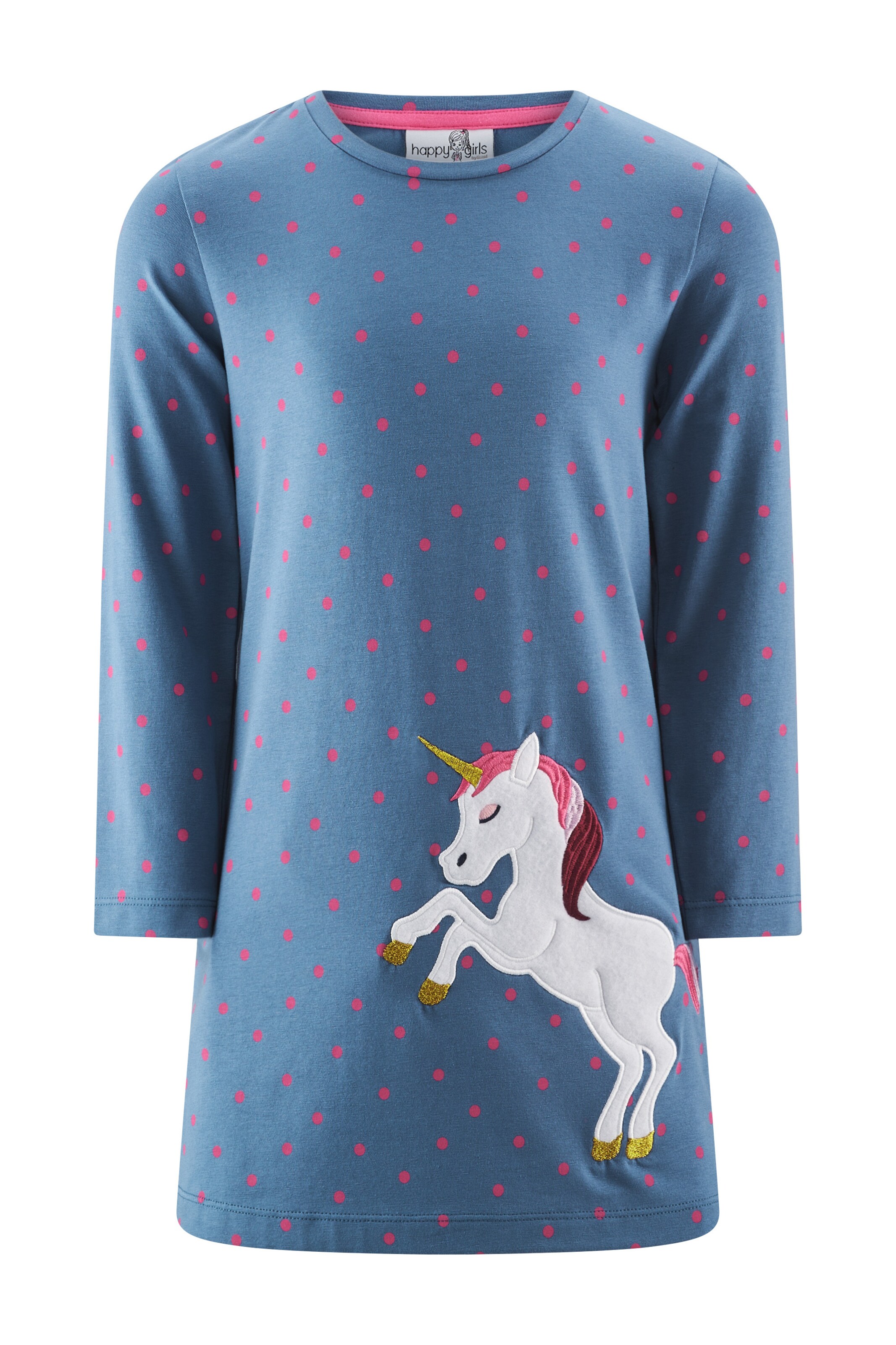 happy girls Kleid in Blau: Vorderseite