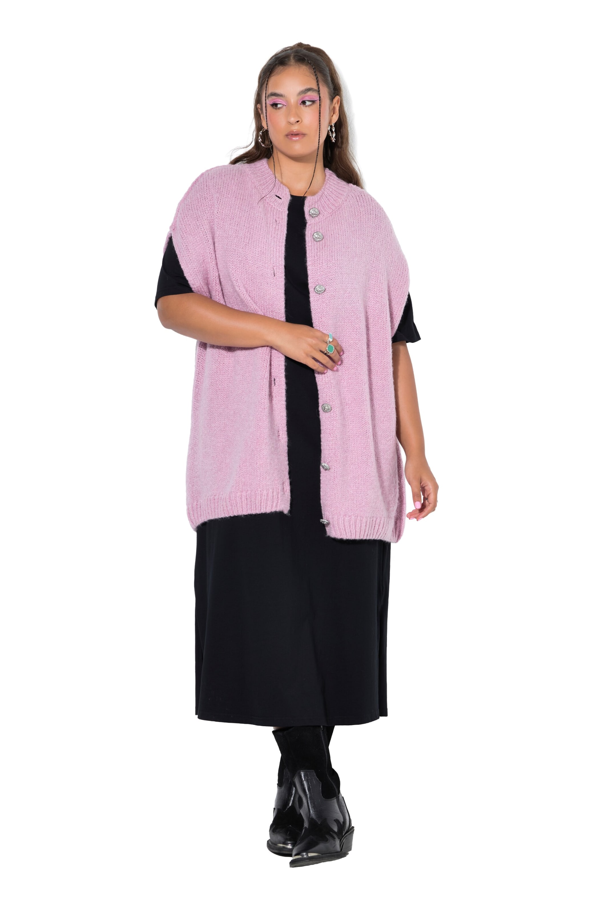 Studio Untold Gebreid vest in Roze
