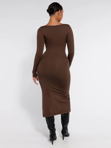 FÉMINITÉ Fatale Dress 'ELENA' in Brown