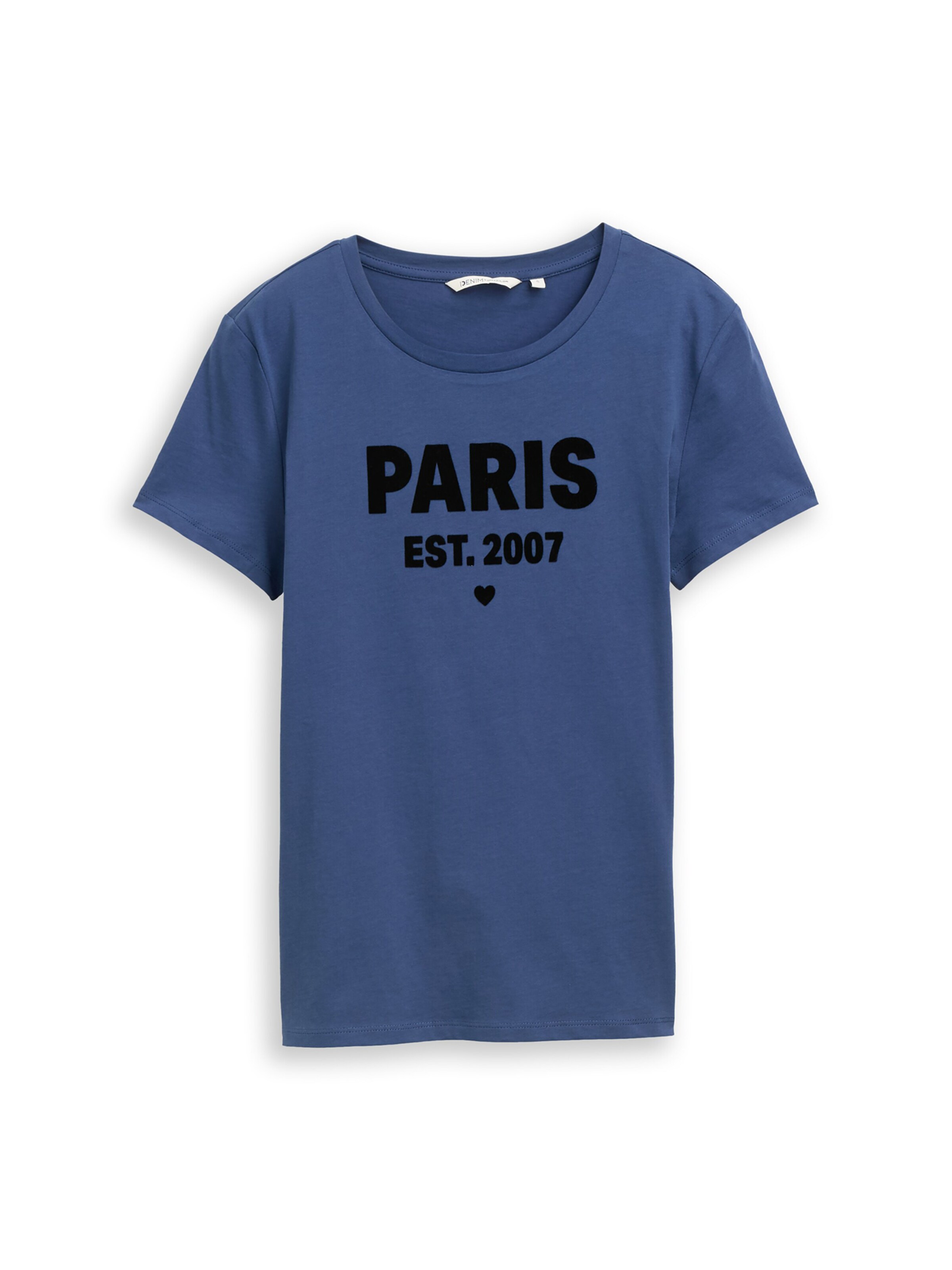 TOM TAILOR DENIM Majica | modra barva: sprednja stran