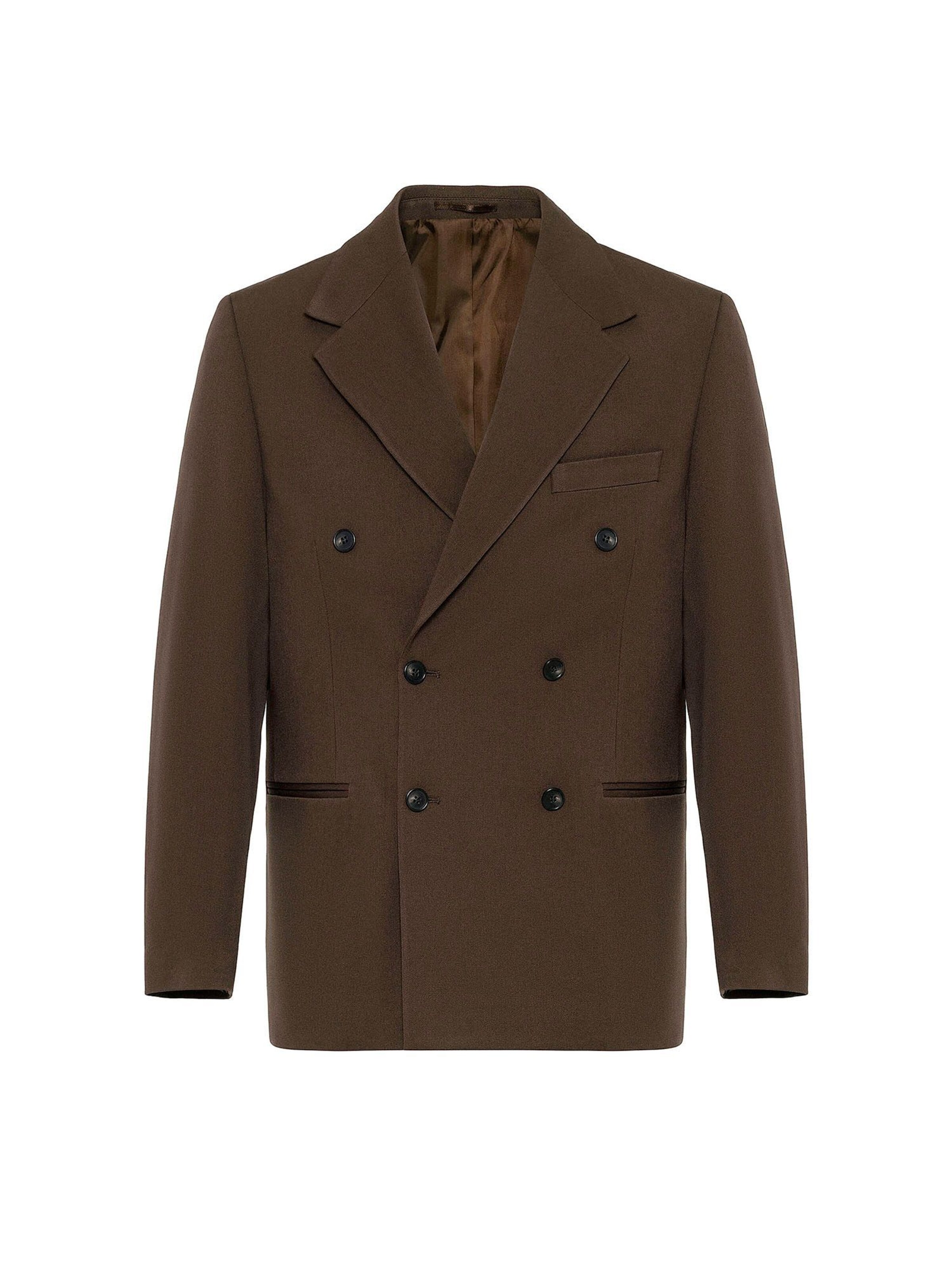 Antioch Between-Season Jacket in Brown: front