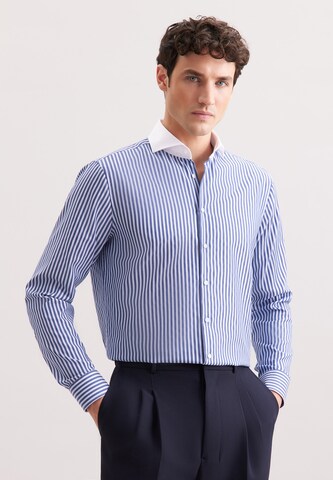 Coupe regular Chemise business SEIDENSTICKER en bleu : devant