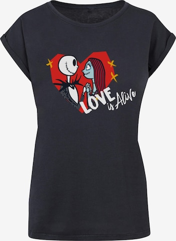 ABSOLUTE CULT Shirt 'The Nightmare Before Christmas - Love is Alive' in Blue: front