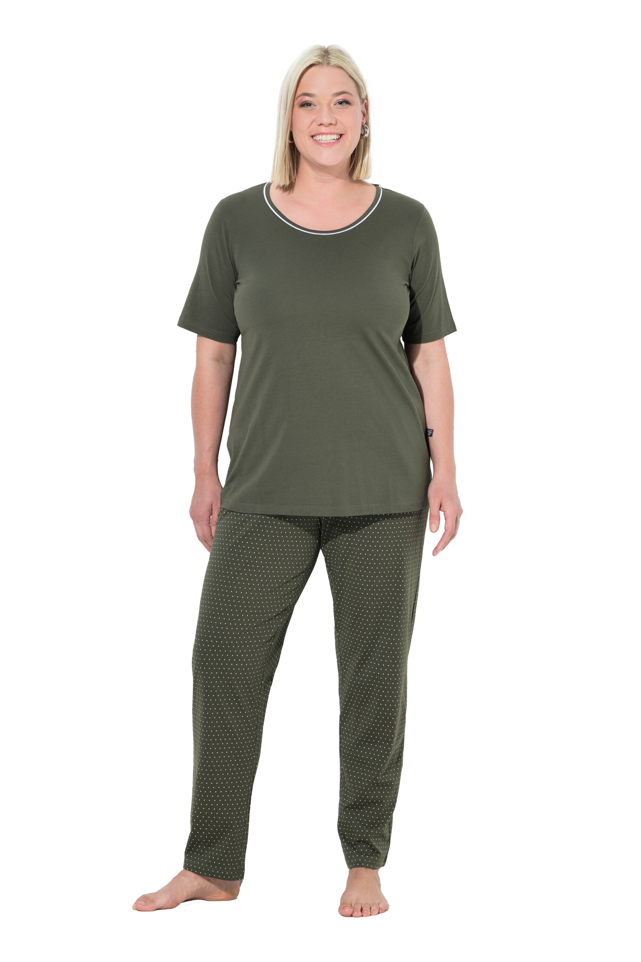 Ulla Popken Pyjama in Grün: Vorderseite