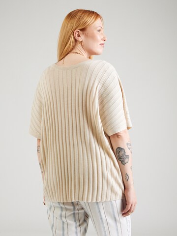 Vero Moda Curve Pullover 'VMCBarbados' in Beige
