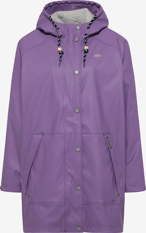 Schmuddelwedda Between-Seasons Coat in Purple: front