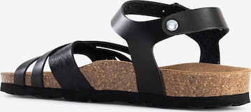 Bayton Sandalen met riem 'Denia' in Zwart