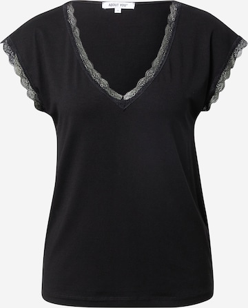 ABOUT YOU Shirt 'Therese ' in Schwarz: Vorderseite