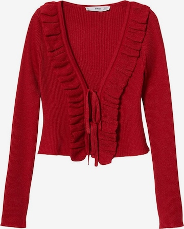 MANGO Knit Cardigan 'Moulin' in Red: front