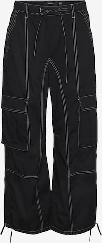 VERO MODA - Ropa ancha Pantalón cargo 'KIM' en negro: frente