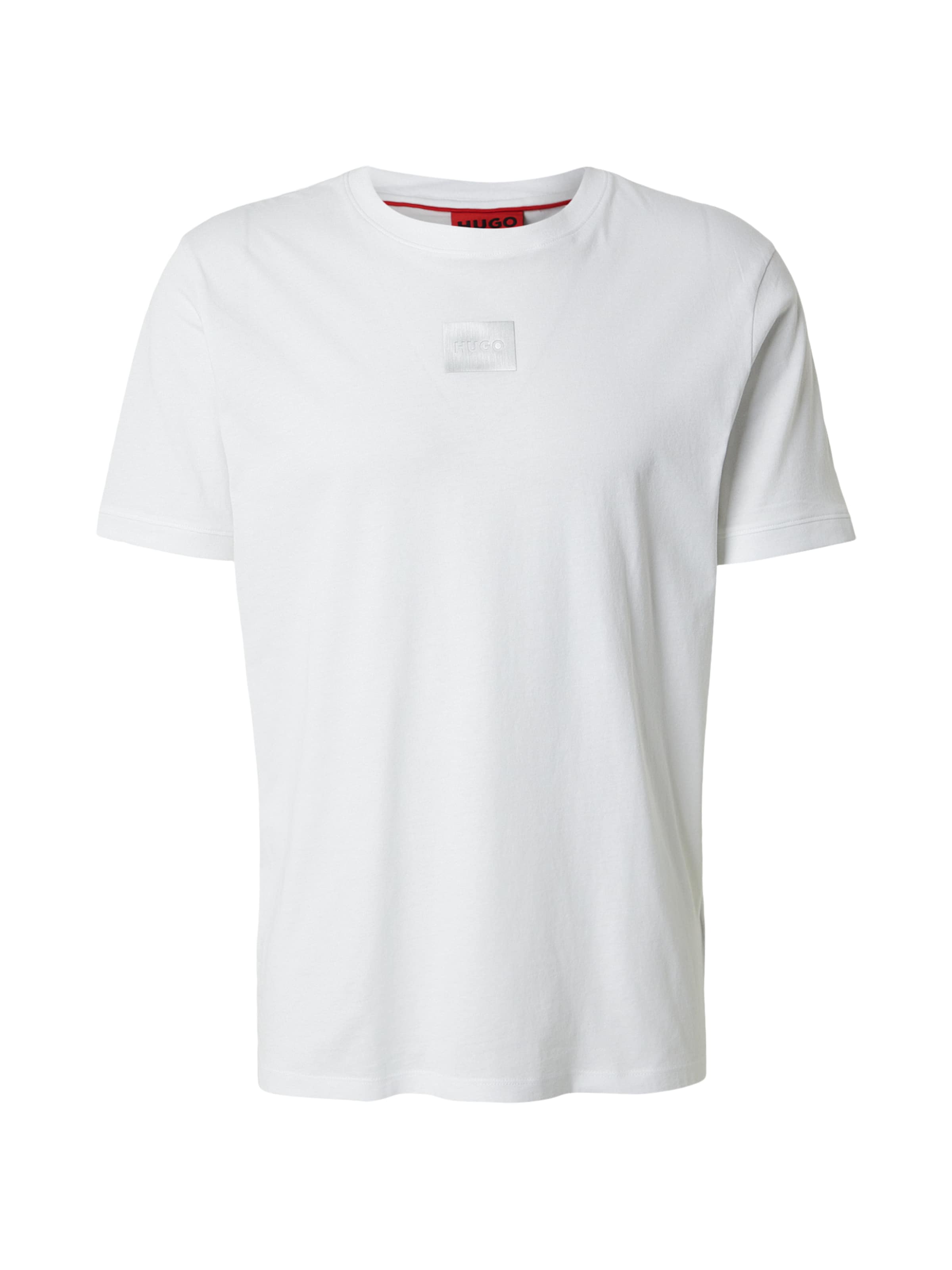 HUGO Μπλουζάκι 'Diragolino' σε λευκό: μπροστά