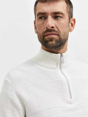 SELECTED HOMME Sweater 'Maine' in White