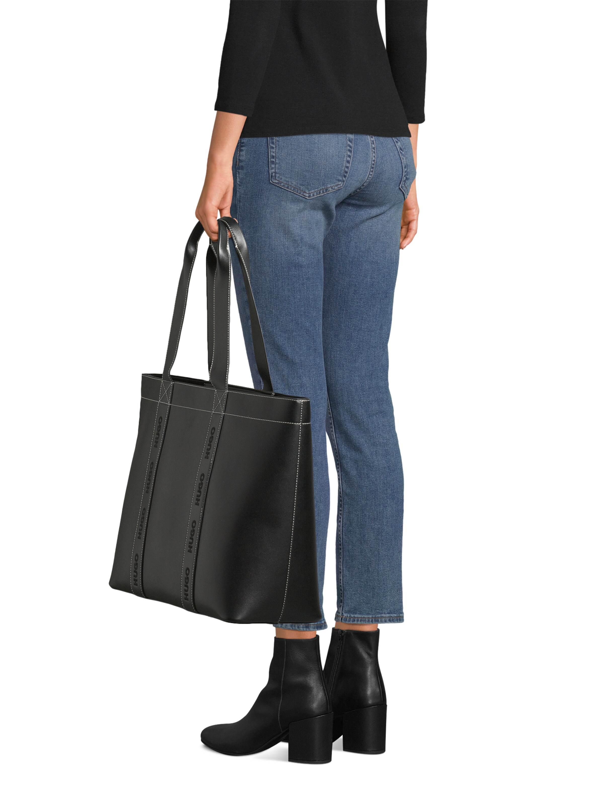Cabas 'Becky' HUGO en noir : devant
