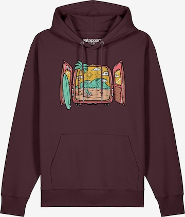 Watapparel Sweatshirt 'Surf And Beach' in Rot: Vorderseite