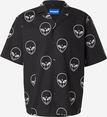 juoda HUGO Patogus modelis Marškiniai 'Eligino': priekis