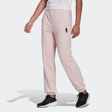 Tapered Pantaloni sport de la ADIDAS SPORTSWEAR pe roz: față